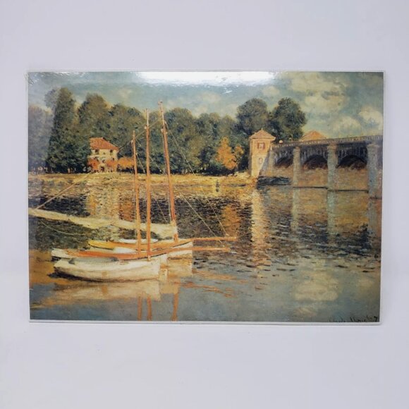 1981 CLAUDE MONET Bridge at Argenteuil Metropolitan Museum Of Art Print Wall Art - Picture 1 of 7